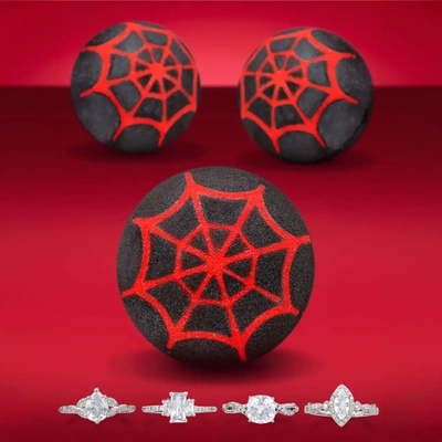 Bomba de baño con joyas anillo Spider Web Charmed Aroma