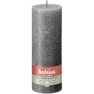 Bolsius bougeoir rustique en forme de tronc Rustic Shine 190/68 mm 19 cm - Gris orageux