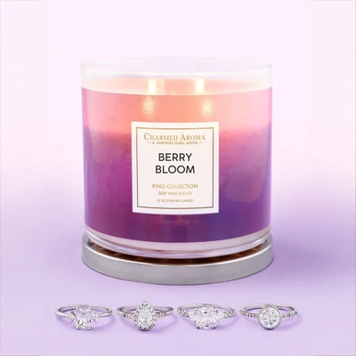 Bougie Charmed Aroma baies avec anneau bijoux 340 g - Berry Bloom