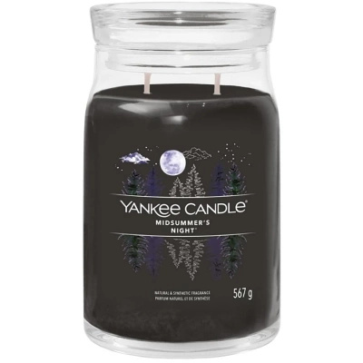 Yankee Candle Signature grote bloemengeurkaars in glazen pot 567 g - Midzomernacht