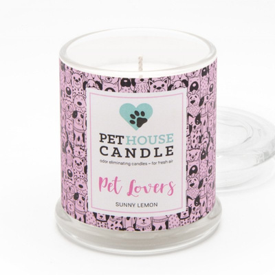 Sojowa świeca zapachowa w szklanym słoiku neutralizacja zapachów PetHouse Candle Pet Lovers Słoneczna Cytryna 250 g