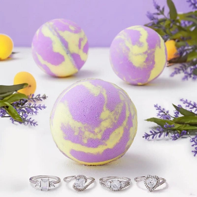 Charmed Aroma bath bomb with jewelry Lavender lemonade - Ring