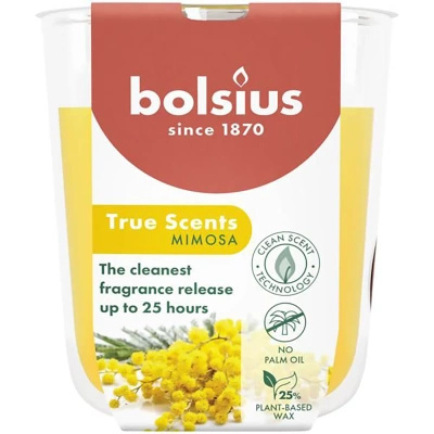 Bolsius scented candle in glass 80/73 mm True Scents - Mimosa Mimosa