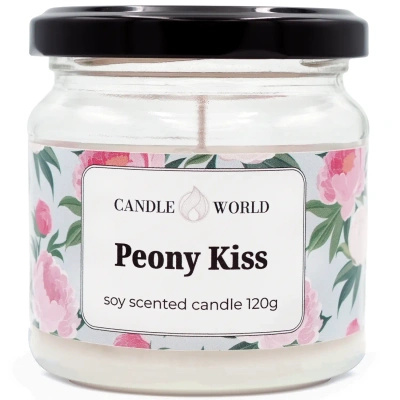 Candle World soja doftljus burk Peony Kiss 120 Peony