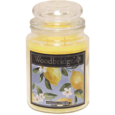 Velká vonná svíčka ve skleněné dóze se dvěma knoty květinová Amalfi Citrus Woodbridge Candle 565 g