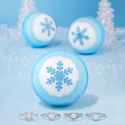 Charmed Aroma koupelová bomba se šperky Blue Frosty - Prsten