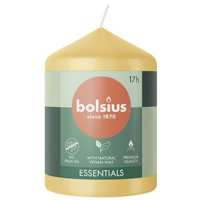 Bolsius candela a colonna non profumata 80/58 mm Essentials - Beige Avena Beige Avena