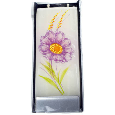 Flatyz decorative candle gift - Violet flower