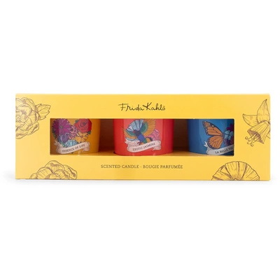 Frida Kahlo set regalo di candele profumate in vetro - La Belle Vie, Exotic Jasmine, Essence of Life 3 pezzi 70 g