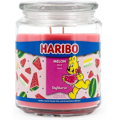Veľká vonná sviečka v skle melónovom želé Haribo Melon Mix 510 g