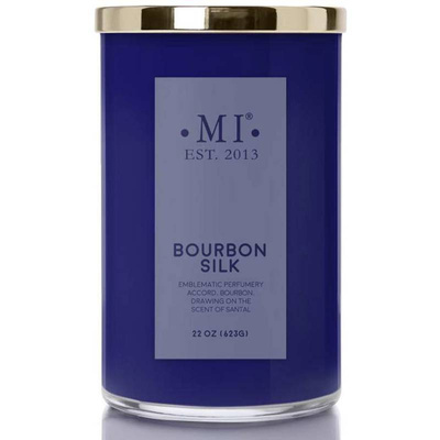 Colonial Candle bougie masculine sophistiquée parfumée au soja 623 g - Bourbon Silk