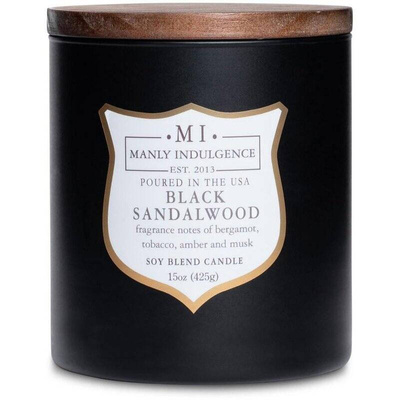 Duftkerze Soja für Männer Docht aus Holz Colonial Candle - Black Sandalwood