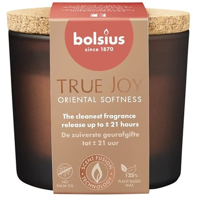 Bolsius medium scented candle in glass 66/83 mm True Joy - Oriental Softness