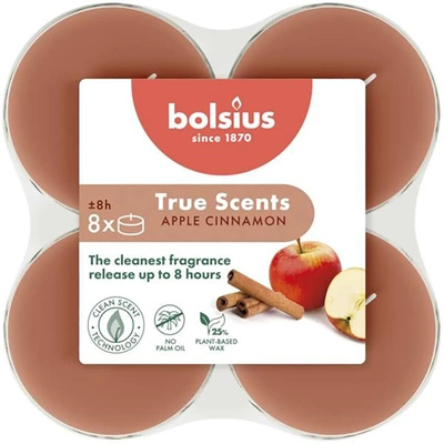 Bolsius maxi polycarbonate scented warmers 6 cm True Scents 8 pcs - Apple and Cinnamon Apple & Cinnamon