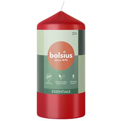 Bolsius oparfymerat blockljus 120/58 mm Essentials - Delicate Red