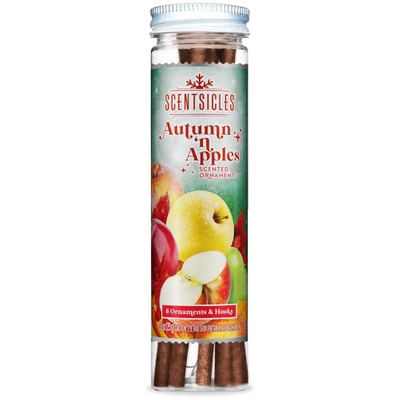 Vonné tyčinky pro vánoční stromek Scentsicles Autumn and Apples vánoční závěsné dekorace 6 ks