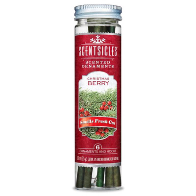 Scentsicles bastoncini profumati per l'albero di Natale 6 pz - Christmas Berry