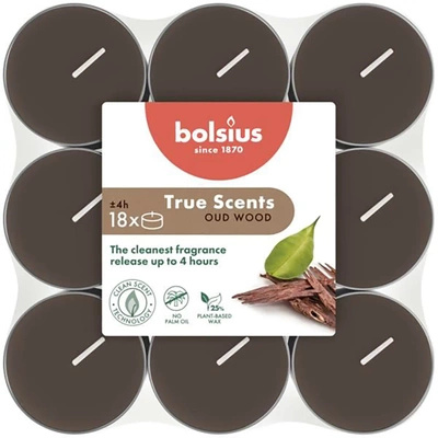 Bolsius True Scents scented tealight warmers 18 pcs - Agarwood Oud Wood