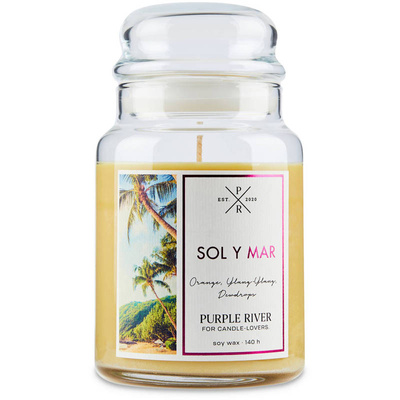 Vela de soja perfumada Sol y Mar Purple River 623 g