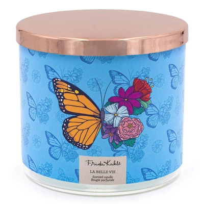 Frida Kahlo scented candle in glass iris vanilla La Belle Vie 400 g