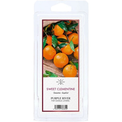 Cire parfumée de soja pour brûle-parfum agrumes doux Sweet Clementine Purple River 50 g