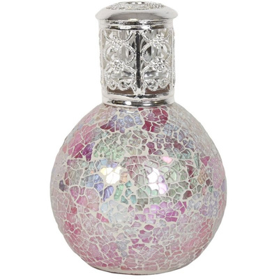 Lampe catalytique parfumée en mosaïque rose dans un coffret cadeau Pink Lustre Woodbridge