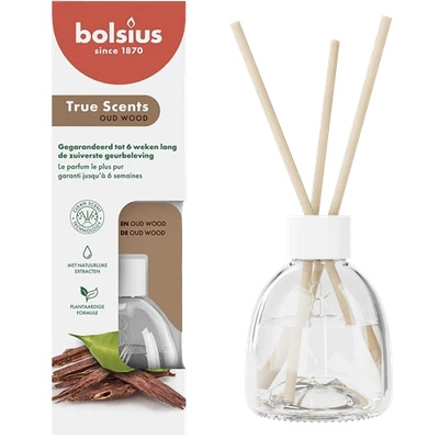 Bolsius True Scents duft-Diffusor-Sticks 60 ml Glas - Agarwood