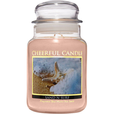 Cheerful Candle grande candela profumata in barattolo di vetro 2 stoppini 24 oz 680 g - Sand N Surf