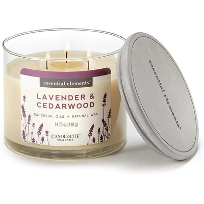 Doftljus naturligt med 3 vekar lavendel - Lavender Cedarwood Candle-lite