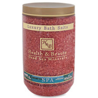 Натуральная соль для ванн Мертвого моря и органическое розовое масло 1200 г Health & Beauty