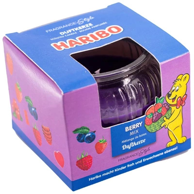 Vonná sviečka v skle Haribo Bobuľové želé - Berry Mix