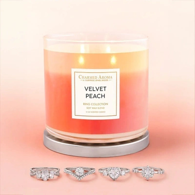 Charmed Aroma perzik sieradenkaars 340 g ring - Velvet Peach