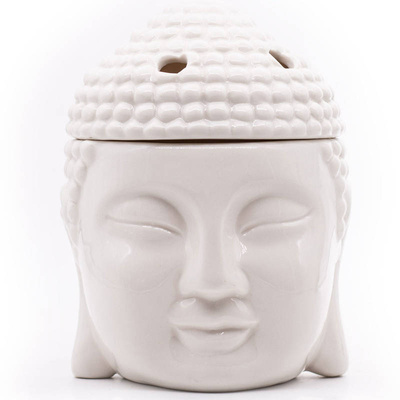 Aroma lampa Buddha keramický Bílý