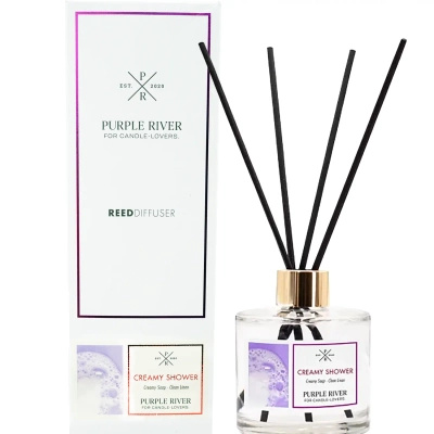 Purple River duftstäbchen Creamy Shower in einem 100 ml Glasflakon