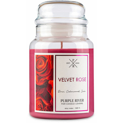 Bougie de soja parfumée Velvet Rose Purple River 623 g