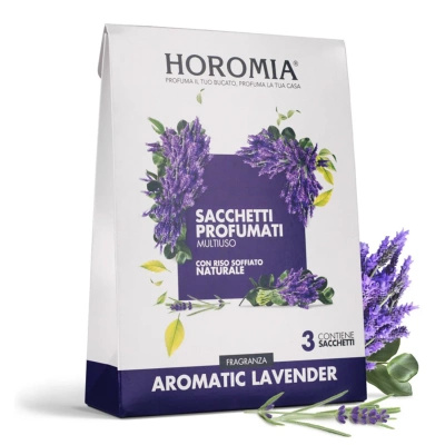 Set geurzakjes voor de garderobe italiaans premium Aromatic Lavender Horomia 3 pcs. x 12g