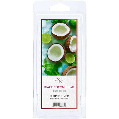 Kokosowy wosk zapachowy sojowy do kominka limonka Black Coconut Lime Purple River 50 g