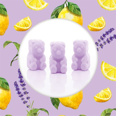 Cire parfumée de soja nounours Citron Lavande - Lemon Lavender Ted Friends