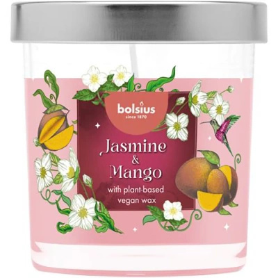 Bolsius sklenená vonná sviečka Jasmine Mango 80/72 mm Floral Fusion - Jasmine Mango