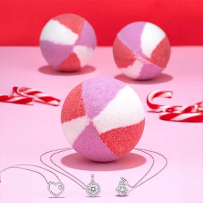 Necklace bath bomb Charmed Aroma – Candy Cane