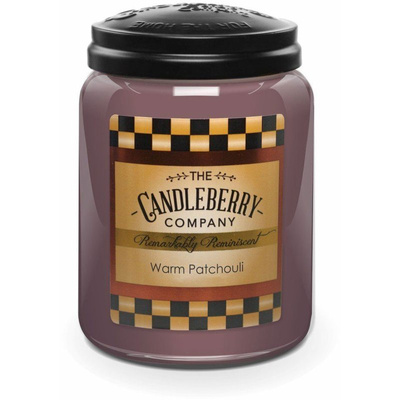 Grande bougie parfumée Candleberry dans un verre 570 g - Warm Patchouli™