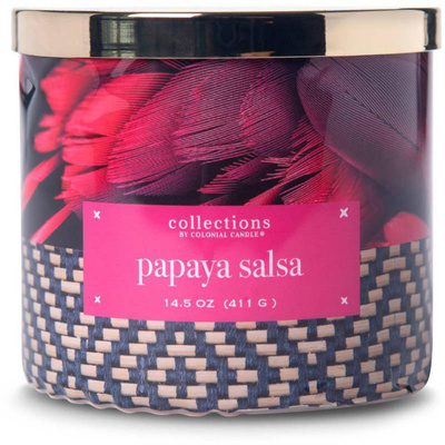 Vela perfumada de soja Papaya Salsa Colonial Candle