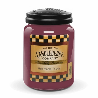 Grande bougie parfumée Candleberry dans un verre 570 g - Hot Maple Toddy®