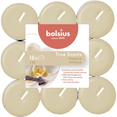 Bolsius True Scents podgrzewacze tealighty zapachowe 18 szt - Wanilia Vanilla