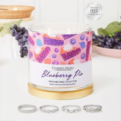 Charmed Aroma smycken ljus 12 oz 340 g ring - Blueberry Pie