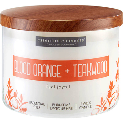 Bougie de soja parfumée Blood Orange Teakwood Candle-lite