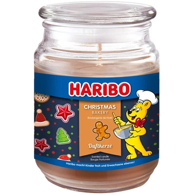 Haribo duża świąteczna świeca zapachowa w szkle Christmas Bakery pierniczki 510 g