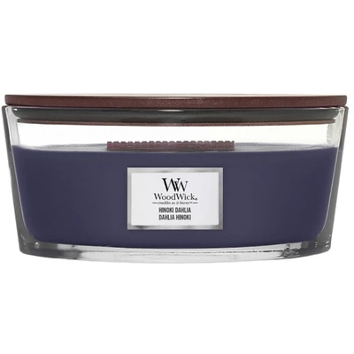 Woodwick Core Heartwick Ellipse large scented candle with wooden wick lavender cedar 16 oz 453.6 g - Hinoki Dahlia