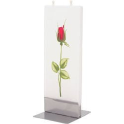 Candela decorativa Flatyz per un regalo - Rosa rossa