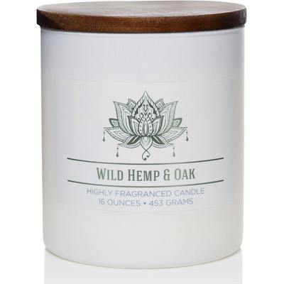 Colonial Candle Wellness grand pot bougie parfumée mélange de soja 16 oz 453 g - Wild Hemp & Oak
